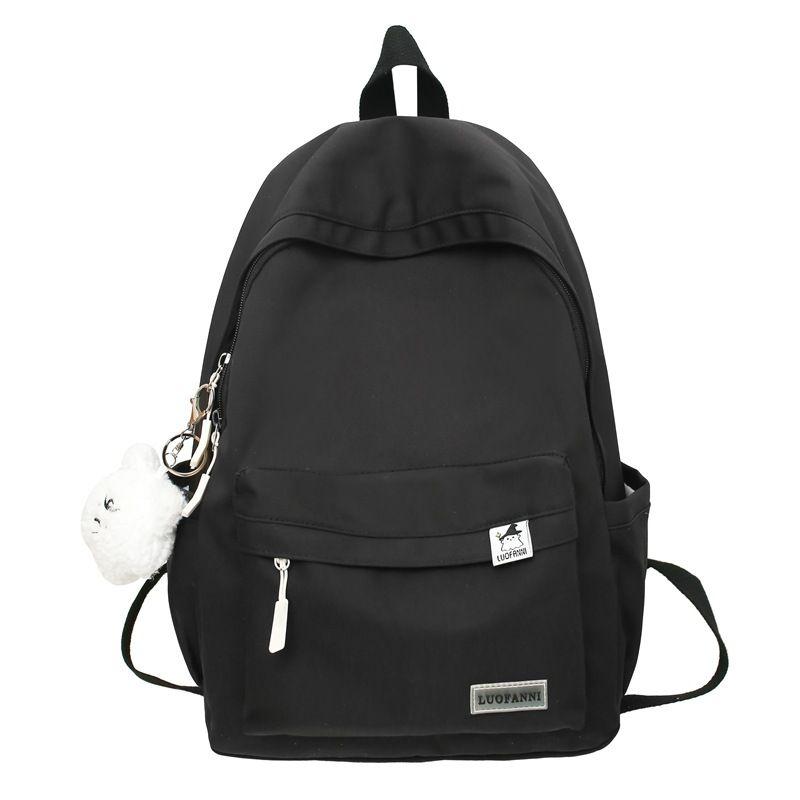 

School Girls Spine Protection Burden Reduction Large Capacity Good-looking Niche Style Original Niche Niche Style Cold Door Non-Collision Ins Style Black [Anger Cloud Pendant]]