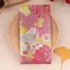 6pcs Golden Accents Thank You Cards Vibrant Floral Greeting Cards Lucky Money Bags  Wedding Birthday