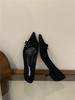 French bow temperament lady single shoes 2025 spring new versatile stiletto pointed high heels