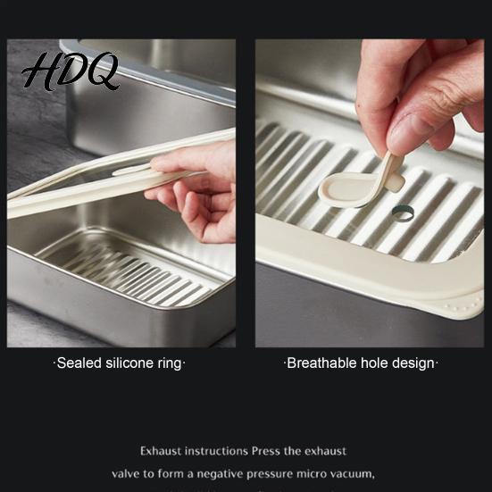Heavy Duty Metal Storage Tins 304 Stainless Steel Food Containers with Glass Lids Leakproof Bento Lunch Box Leak Proof Kitchen Organizers Set,
