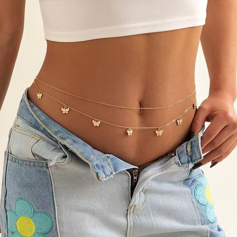 European & American Double Layer Metal Body Waist Chain - Stylish & Sexy Holiday Jewelry