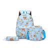 New schoolbag female multi-functional primary and secondary school students cute versatile three-piece combination backpack