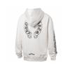 Trendy Chrome Sanskrit Cross Print Zipper Hooded Sweatshirt