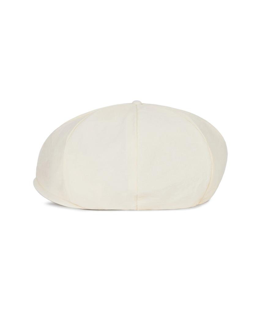 Bajal Va Curved Logo Easy Fit Newsboy Cap Cream