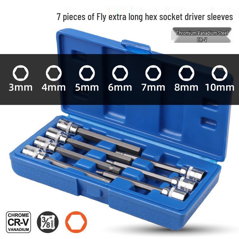 20-Piece Hex Socket Screwdriver Set with Extended Bits and Hex Wrench