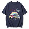 2026 New Sanrio Characters Happy Birthday Cartoon Print Tshirt Family Matching Outfits Casual Short Sleeve Tee Women Unisex Kids
