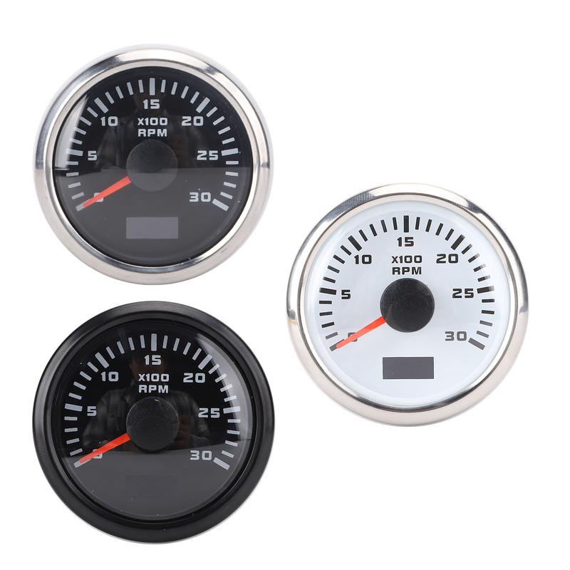 52mm Boats RPM Speedometer DC9-32V 0-3000 RPM Adjustable Marine Gauges For Trucks Tractors Cars RVs Boats Accessories