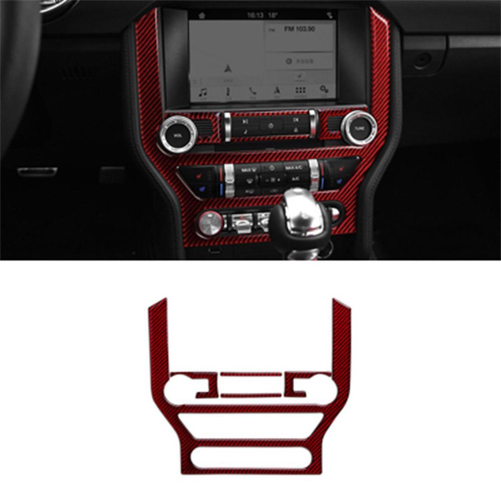 Red Carbon Fiber Cd Panel Ford Mustang 15-19