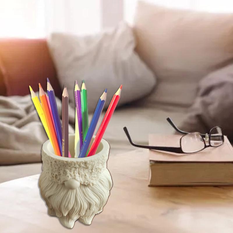 Silicone Planter Molds Dwarf Shape for Handmade Flower Pots Pen Holder Molds Resin Crafts Clay Molds DIY Hand Craft