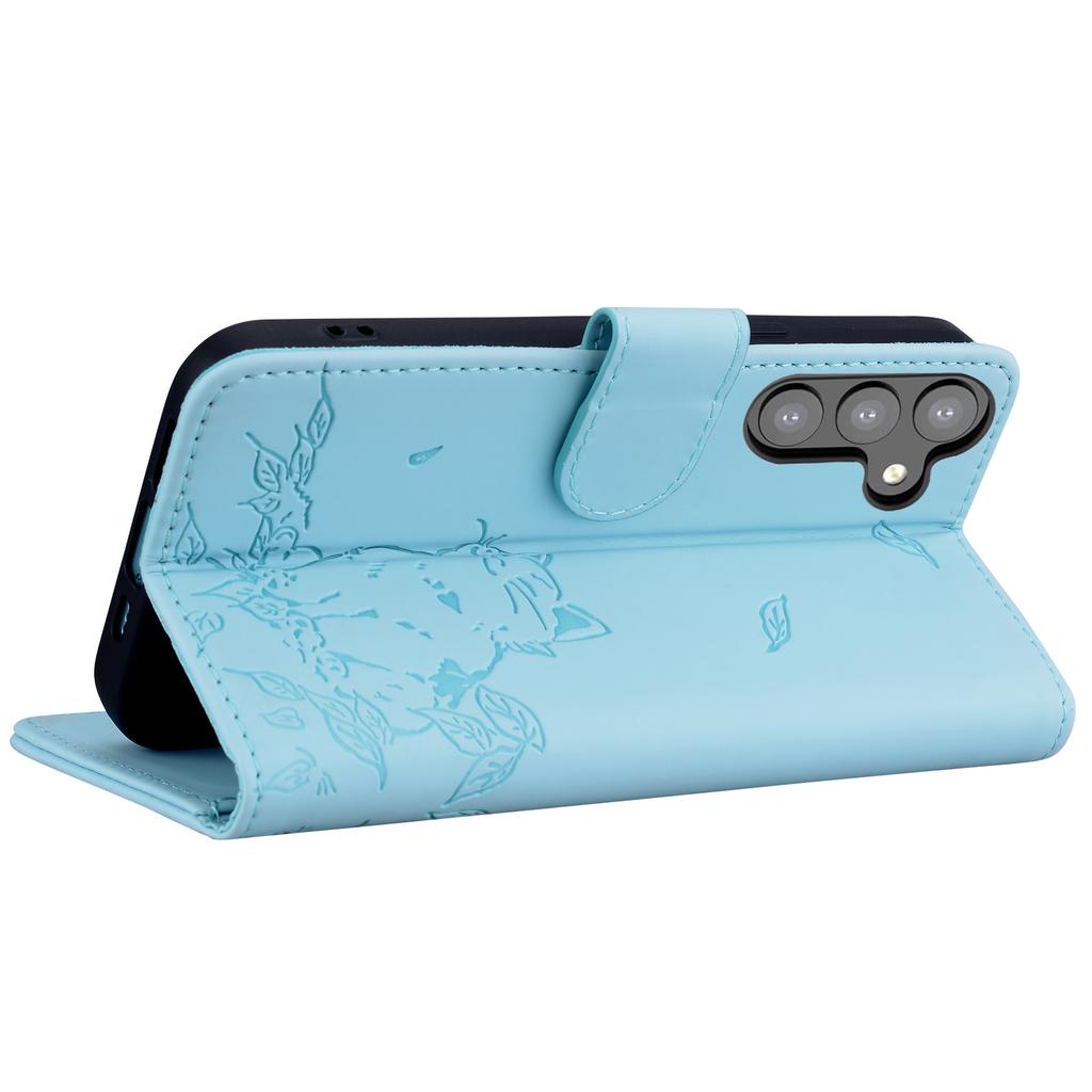 For Samsung Galaxy A16 5G/A16 4G Case Wallet Cat Pattern Imprinted Leather Phone Cover