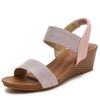Mode Sandalen für Damen Sommer Keilabsatz 5cm Absatz Römische Slipper Sandalen Mode Damen Strand Freizeitschuhe Große Größe 36-42 Sandalias