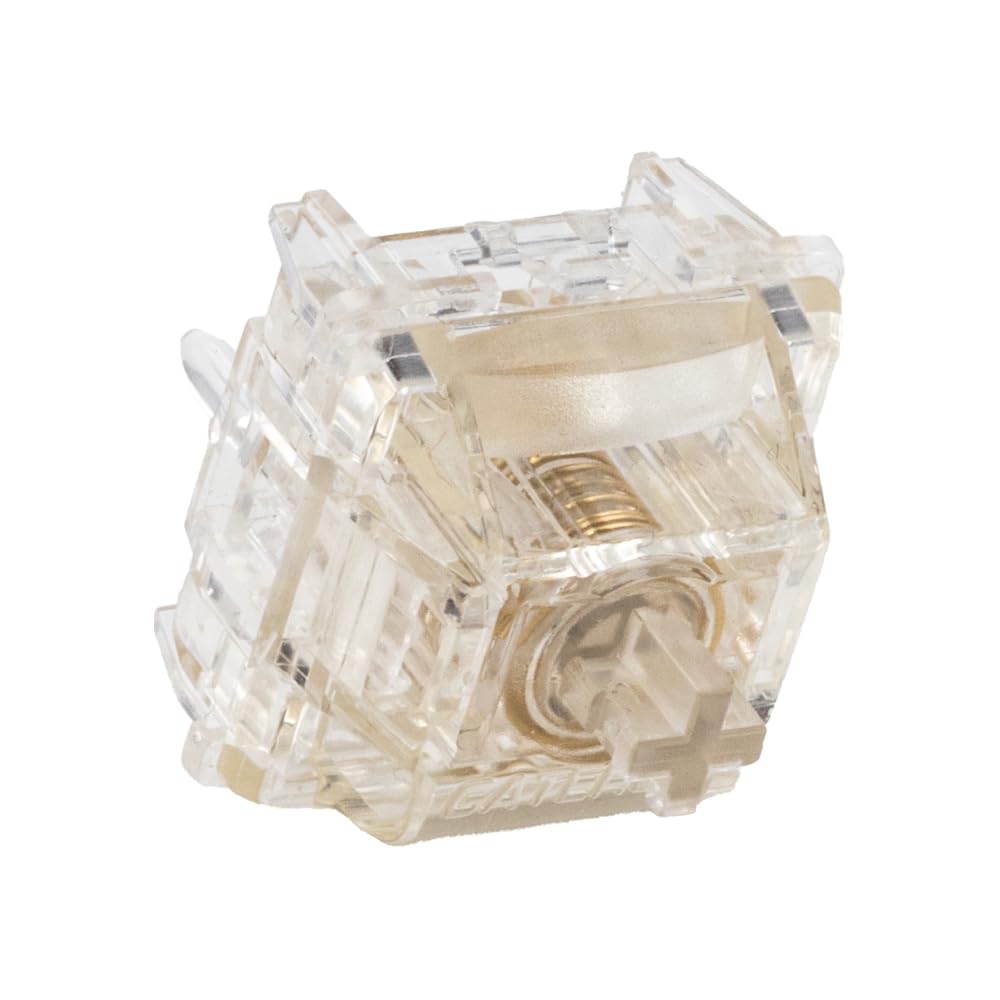 Gateron Jade Max Magnetic for Gaming DIY Switches, Linear, Transparent, 36gf, Keyboards, Lapitori, 35pcs, Pre-lubricated