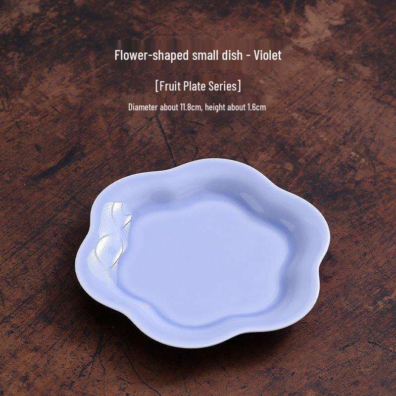Creative Ceramic Dessert & Snack Plate - Perfect for Tea, Pastries, Moon Cakes, and More