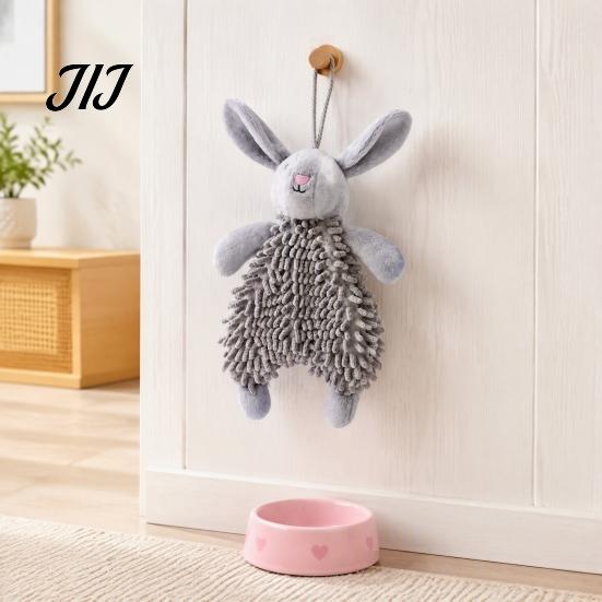 Bite Resistant Plush Toys for Dogs Squeaky Dog Toy, Fox/Rabbit/Bear Shape, Durable Bite-Resistant Interactive Toy Training Small Medium with Lanyard,