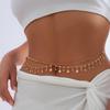 Bikini Rhinestone Chain Waist Multi-layer Body Chain, Butterfly Metal Fringed Waist Chain for Women