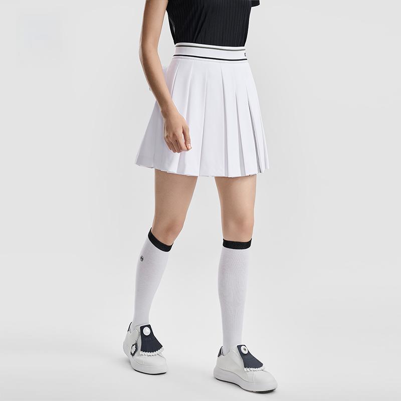 Fila Golf Series Woven Mid-Length Striped Casual Skirt Women skirts A11W625301F-WT