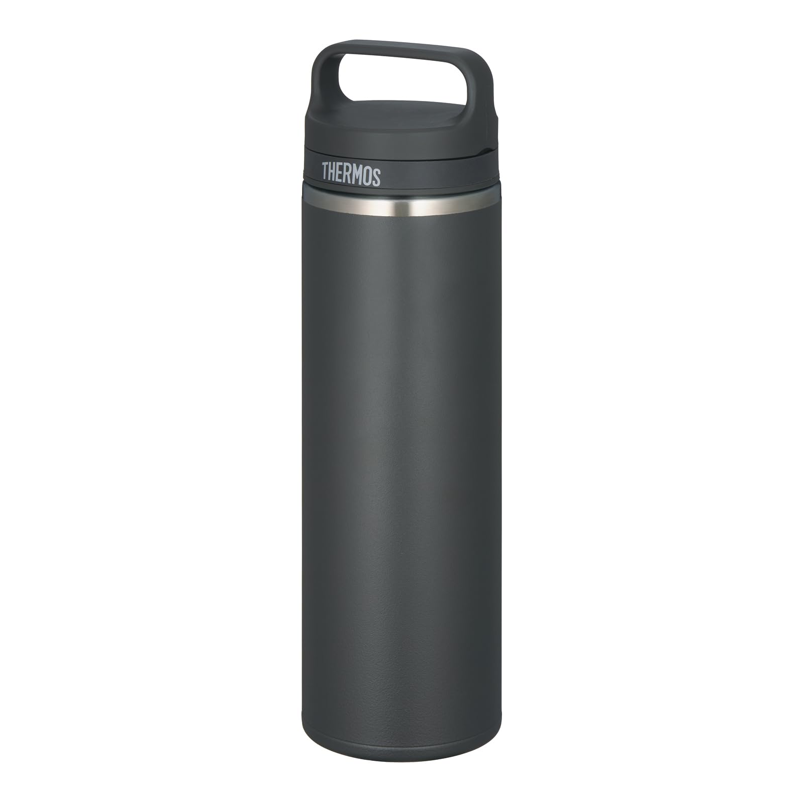 Thermos Vacuum Insulated Portable Mug with Carry Smoke SMB Handle, 600ml, Black, JOW-600