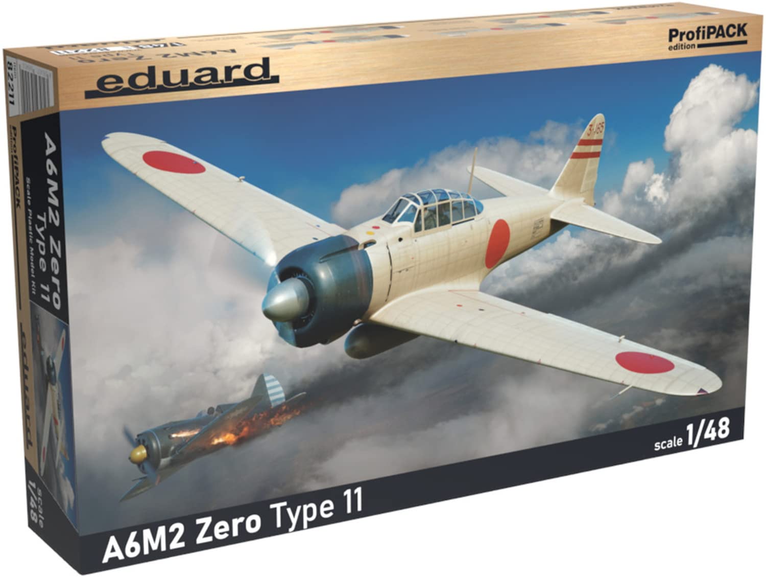 

Eduard 1/48 Profipack Japanese Navy A6M2 Zero Type 11 Carrier Fighter Plastic Model Kit, EDU82211, Molded in Color