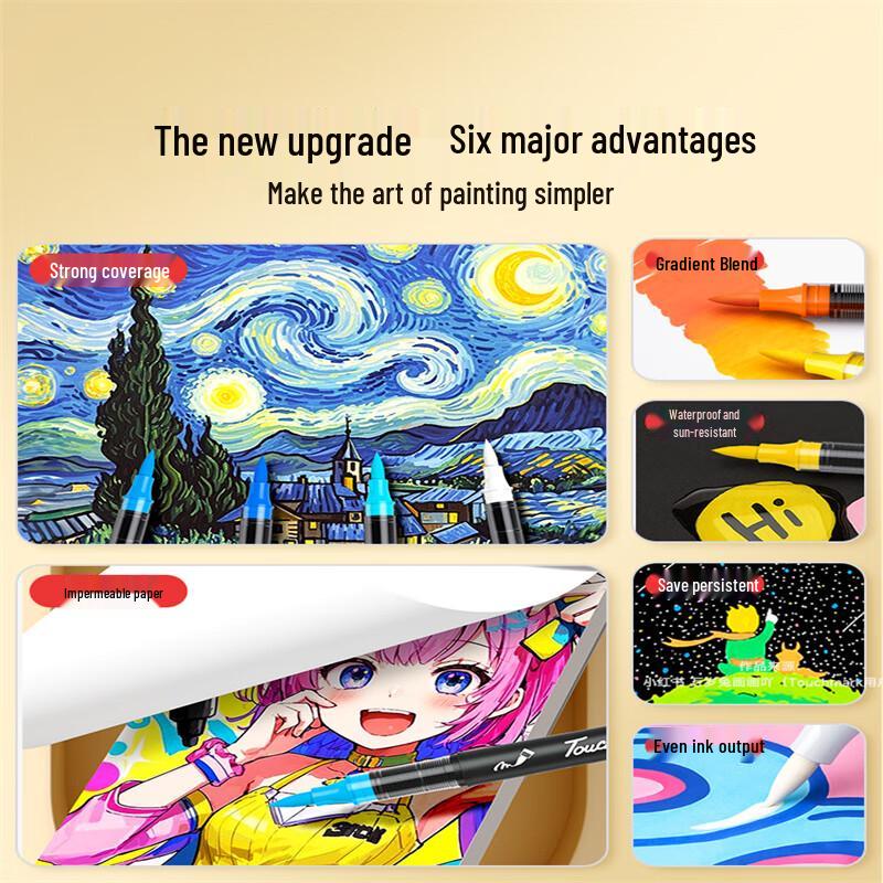 Zaijia Upgraded 80-Color Direct Liquid Acrylic Marker Set