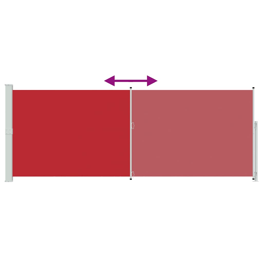 Side Awning Retractable 180 X 500 Cm Red
