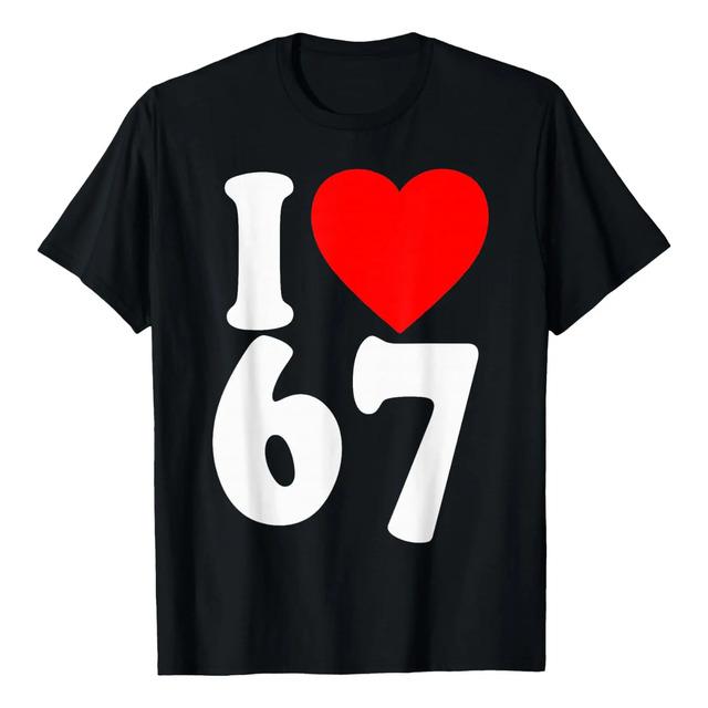 Camiseta Para Parejas I Love 67 Meme Six Seven Matching S