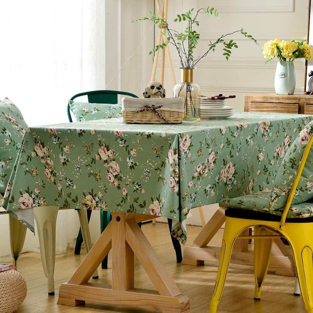 Tablecloth Printed Cotton Fabric Restaurant Country Tablecloth Small Floral Coffee Table Cloth