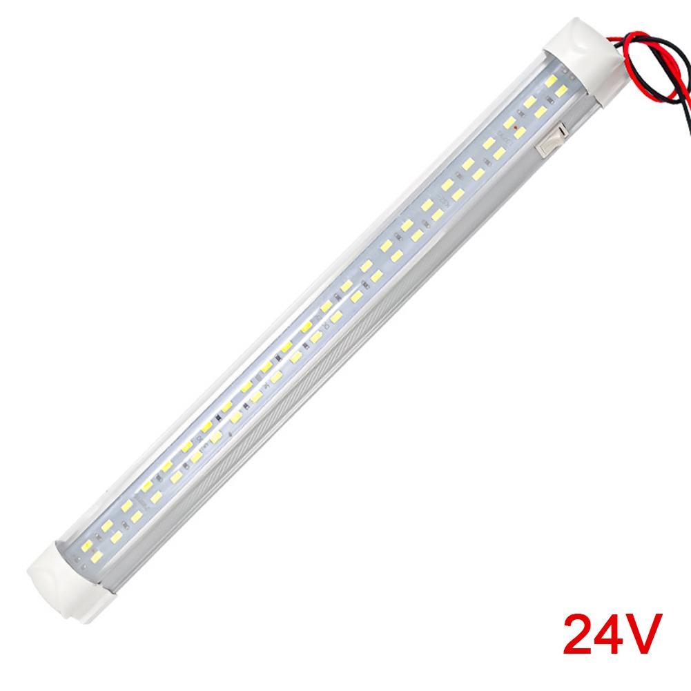 72 LED 12V Car Interior Led Light Bar White Light Tube with Switch for Van Lorry Truck RV for Camper Boat Indoor Ceiling Light