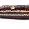 Elegant Embossed Floral Zipper Wallet for Women – Vintage Clutch with Gold Accent