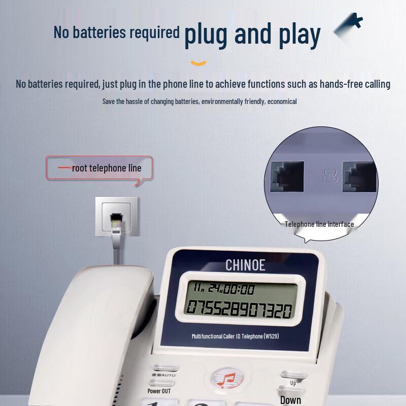 Zhongnuo Corded Landline Phone with Caller ID