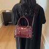 Women's Punk Style PU Leather Shoulder Bag, Multi-Pocket Motorcycle Inspired Handbag, Versatile Daily Fashion Purse