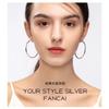Women S Fashion Minimalist Hollow Smooth Large Hoop Earrings