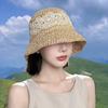 Large Brim Woven Hat Breathable Hollow Out Sun Protection Hat Sun Protection Foldable Bucket Hat Spring Summer Bucket Hats