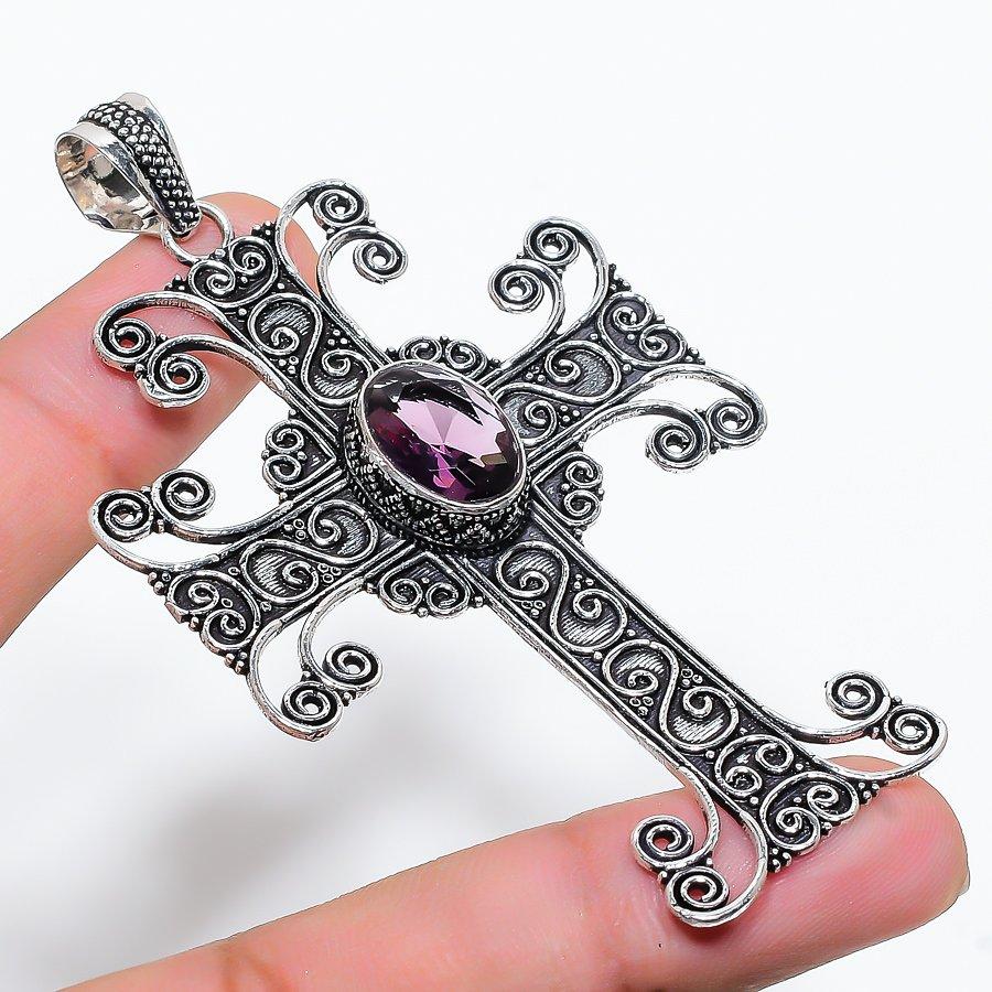 

Amethyst Gemstone Handmade Ethnic Gift Jewelry Pendant 3.23 VR-1676