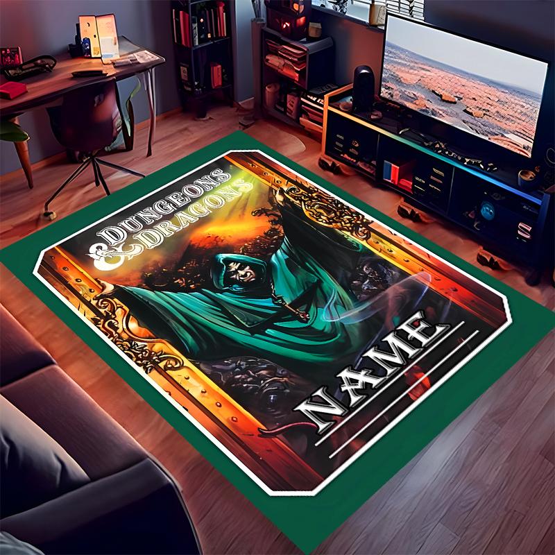 Custom Personalization Dungeons & Dragons Print Area Rug - Soft, Washable Non-Slip Indoor Mat,Living Room,Home&Office Decorative Rug