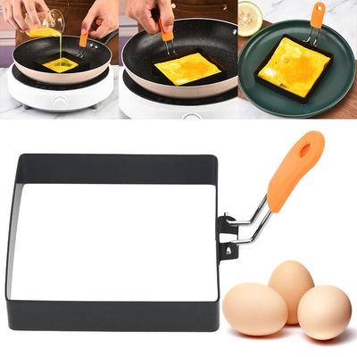 Paslanmaz Çelik Yumurta Kızartma Halkası Yapışmaz Kare Krep Kalıbı Muffin Omlet Yapıcı Kızartma Yumurta Pişirme Aleti Mutfak Aksesuarları