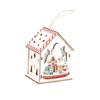 Colorful Christmas LED Light Wooden House Cute Luminous Cabin Wooden Luminous Huts  Kids Gifts