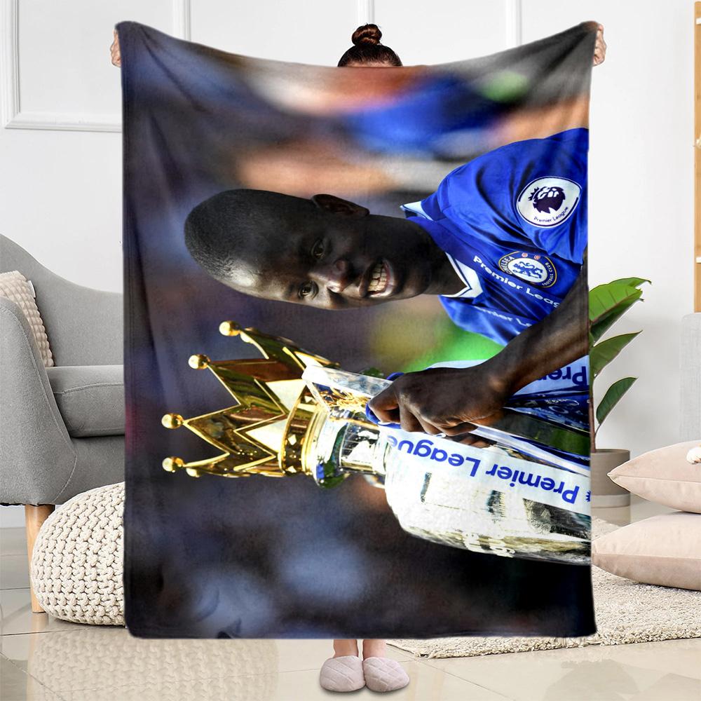 Chelsea Player Action Blanket Warmthful Decor Suitable for Livingroom Bed Seaside for All Occasions Modern Perfect Gift for Relatives and Friends