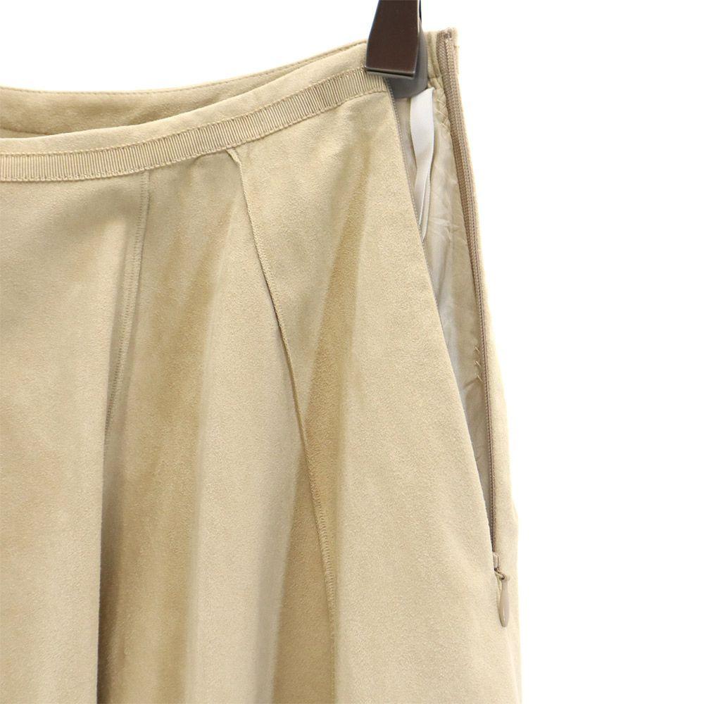 FOXEY Made In Japan Midi Length Faux Leather Flare Skirt 40 Brown Women Used