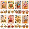 8 Styles/package Thanksgiving Turkey Face Change Stickers DIY Cartoon Cute Festival Make A Face Puzzle Sticker