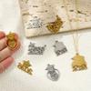 5pcs New 304 Stainless Steel Charms 2026 College Jewelry Charms Multicolor Doctorial Hat Hollow Pendants DIY Necklace Jewelry
