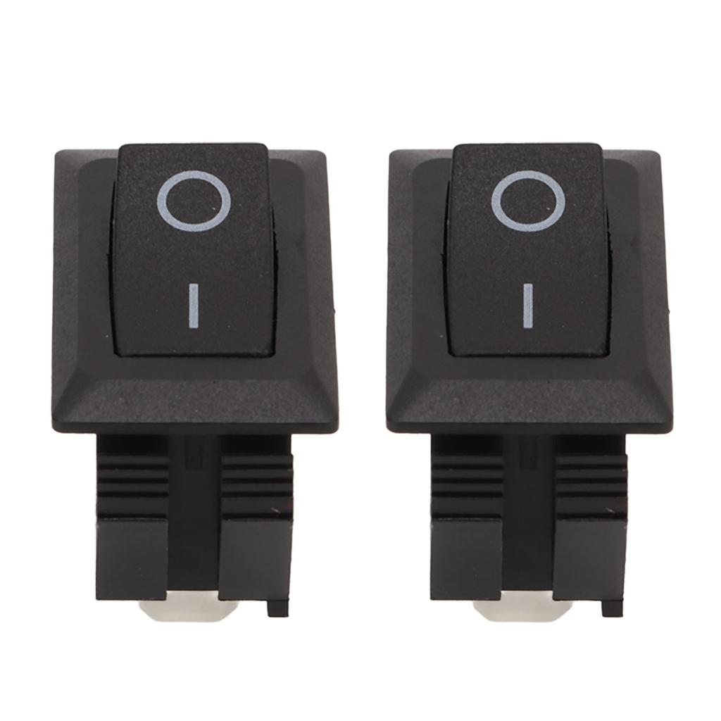 2PCS Rocker Switch 2 Positions Single Control PA66 16A 125 250V for Instruments Automobiles Ships