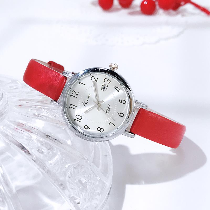 Simple Waterproof Quartz Watch for Girls: Luminous, Time & Calendar Display, Perfect for Primary To High School Students