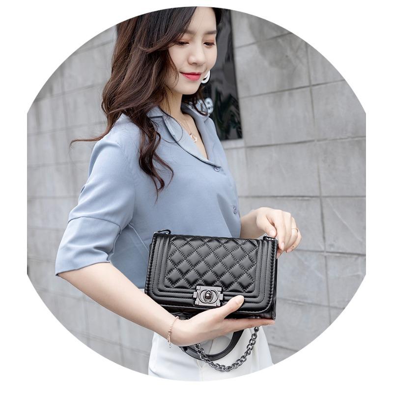 Mote Diamantkjedeveske Dame Retro Lett å Ta Ung Jente Liten Firkantet Veske Enkel Skulder Skrå Bære Hot Mamma-veske