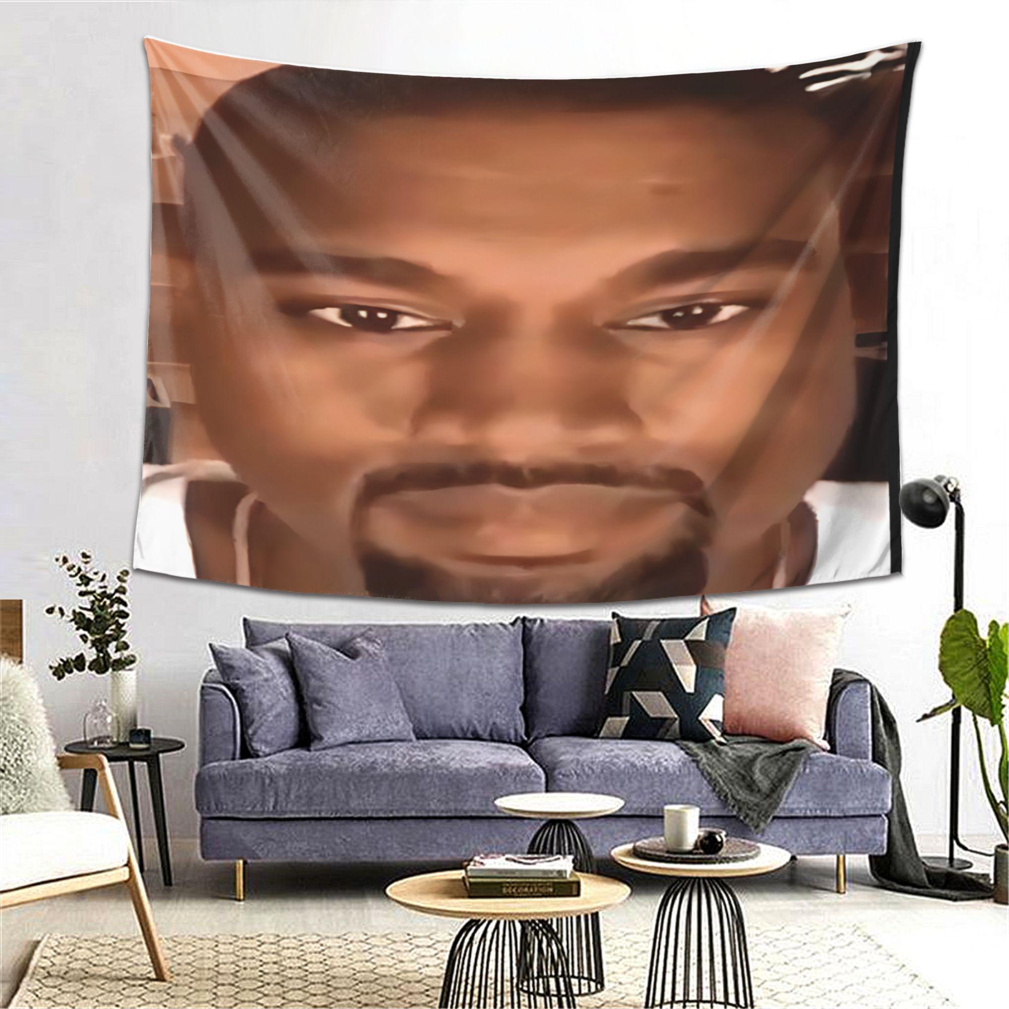 

1pc KKanye WWest Portrait Tapestry Hip Hop Rapper Fan Gift Living Room Bedroom Wall Decor 74x94cm(29x37in)