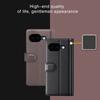 For Google Pixel 10a Case Genuine Split Leather Phone Cover with Wallet Stand
