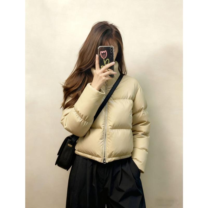 Short Cotton Clothes Women's Clothing Winter, Fashionable Warm Feeling Stand-up Collar Bread Clothes Women
