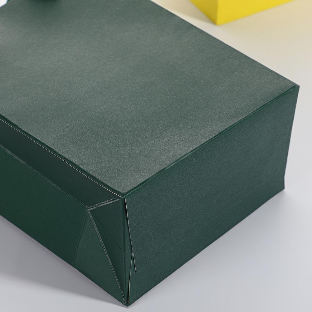 24pcs Solid Color Paper Shopping Gift Bags with Handles for Small Business Gifts Flower Wrapping Milk Tea and Coffee Cups