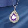 Jewelry Copper Bottom Gold-Plated Wind Simulation Color Treasure Color Separation Electroplating Pendant Set