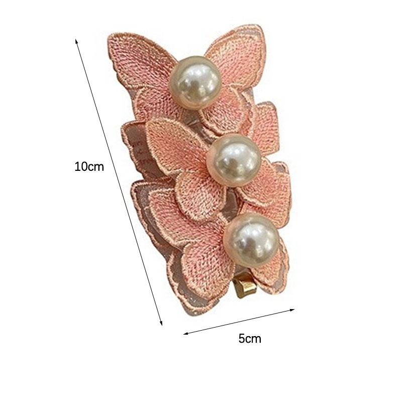 Schmetterling Perle Glattes Haarseil Haarbänder Stirnband Telefondraht Haarbänder Pferdeschwanz Haarseil