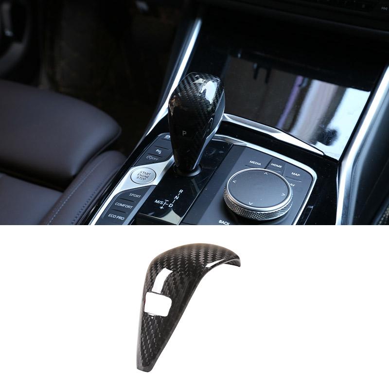 

For BMW 3 4 Series G20 G26 2020-2026 For BMW i40 Real Carbon Car Interior Central Control Dashboard Gear Shift Knob Panel Trim